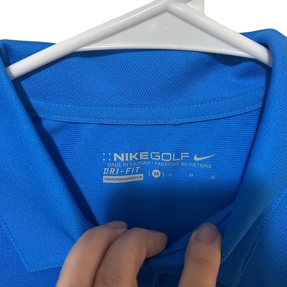 Nike Golf Short Sleeve Blue Dri Fit Polo - Picture 5 of 9